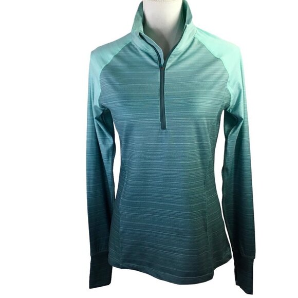 Stoic 1/2 Zip Womens Ombre Pullover Top Size S Outdoor Hiking Base Layer Stretch - Picture 2 of 11